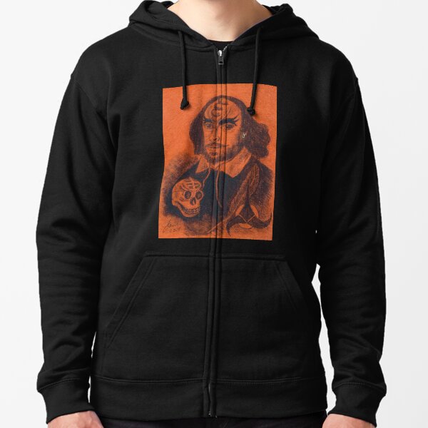 Wil'yam Sheq'spir y yorIq Sudadera con capucha y cremallera