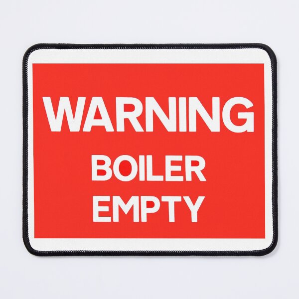 Item preview, Railway sign Warning Boiler Empty designed and sold by Random Railways.