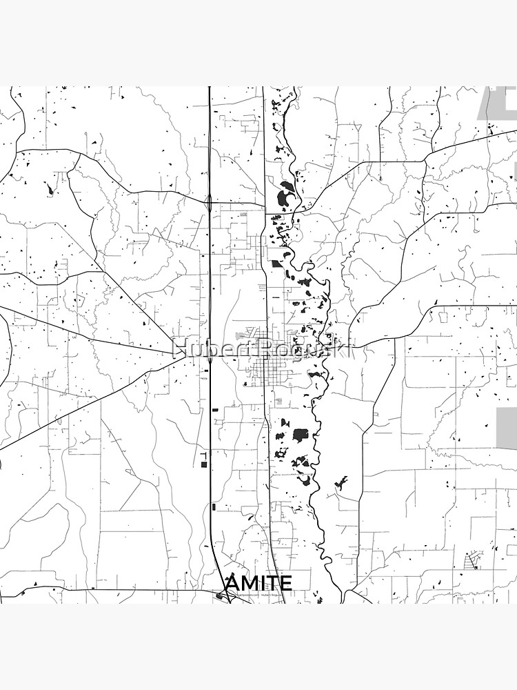 "Amite Map Gray" Sticker for Sale by HubertRoguski Redbubble