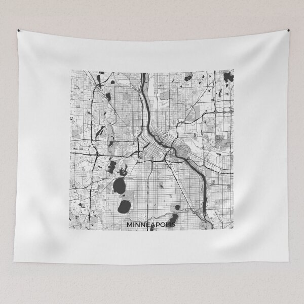Item preview, Minneapolis Map Gray designed and sold by HubertRoguski.