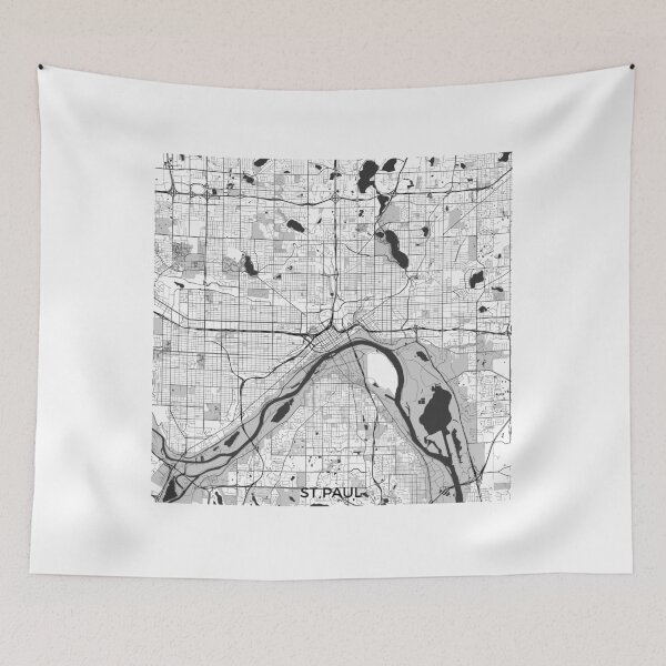 Item preview, St Paul Map Gray designed and sold by HubertRoguski.
