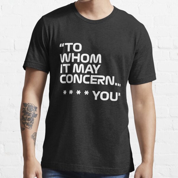 valtteri bottas to whom it may concern shirt