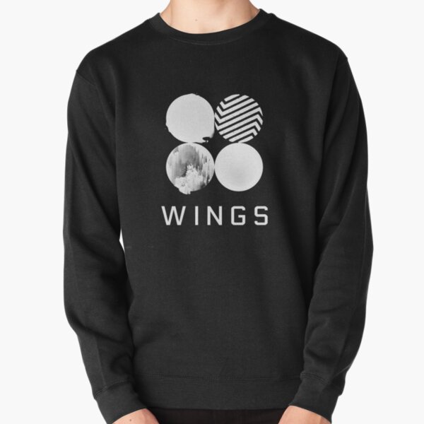 BTS Wings Logo (Black) Pullover Sweatshirt