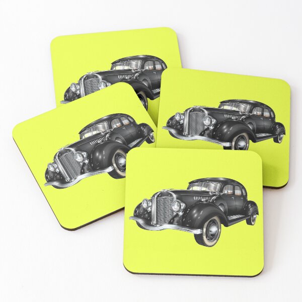 Item preview,  vintage retro classic black car  designed and sold by BROWNEESHOUSE.