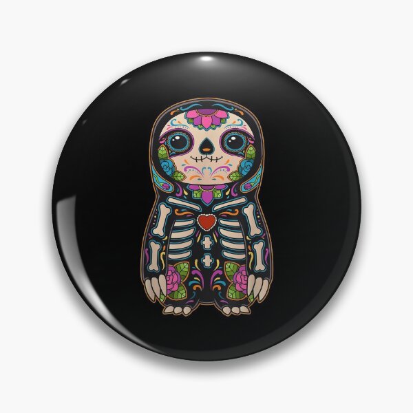 Artikelvorschau, Faultier Sugar Skull Mexiko Calavera Dia De Los Muertos entworfen und verkauft von Gabeporte.