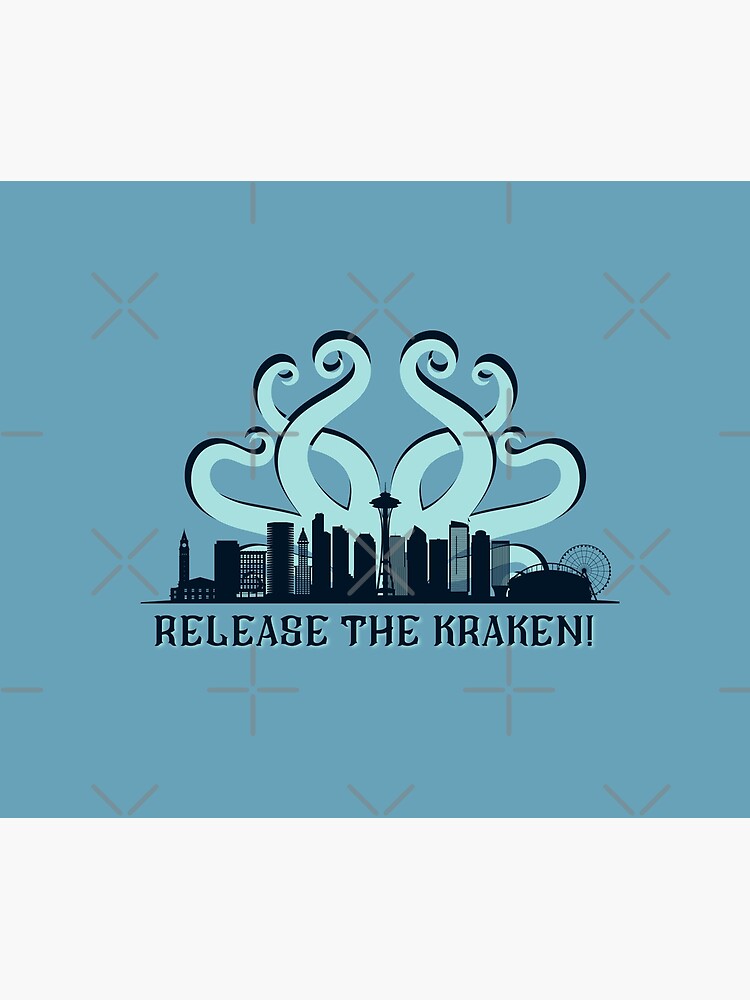 Disover Seattle Kraken, Release The Kraken Version 3 Shower Curtain