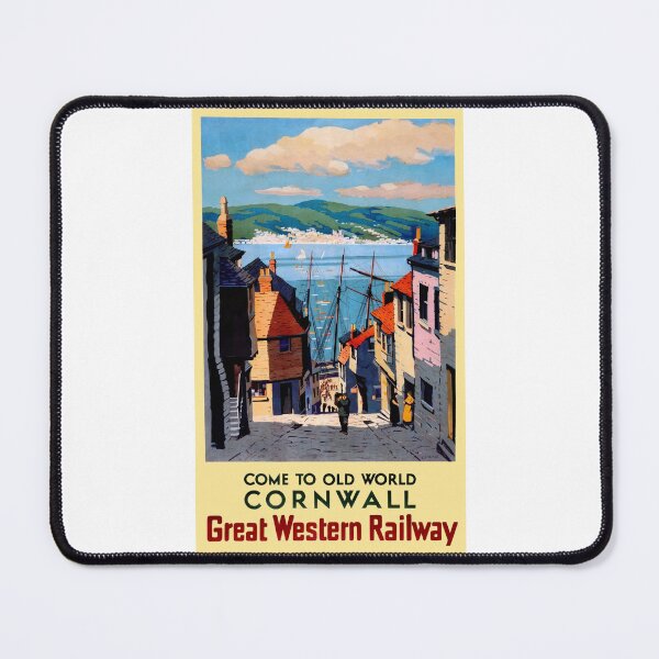Vintage Great Western Railway travel poster for Cornwall Mouse Pad