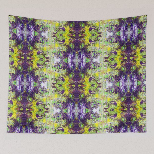 Item preview, Abstract Pattern in Yellow and Blue Purple designed and sold by HMadeArtSON.