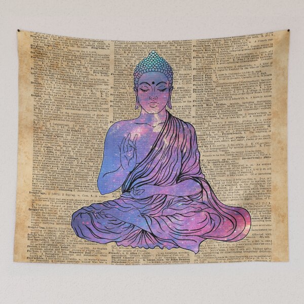 Item preview, Space Buddha Dictionary Art designed and sold by DictionaryArt.