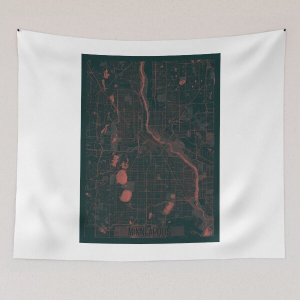 Item preview, Minneapolis Map Red designed and sold by HubertRoguski.