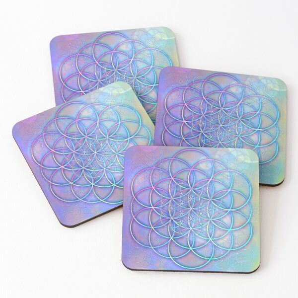 Item preview, Pastel Flower of Life gentle Purple  designed and sold by shantilovesart.