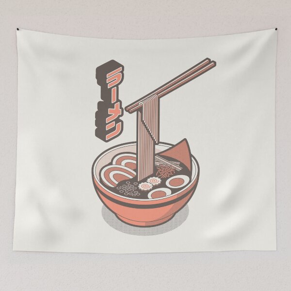 Item preview, Ramen Isometric - Ivory Salmon designed and sold by VoodooCircus.