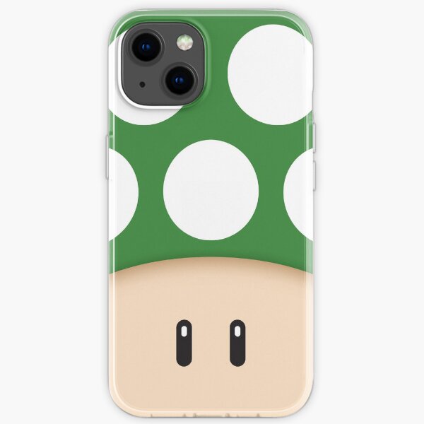Green 1UP Mushroom iPhone Soft Case