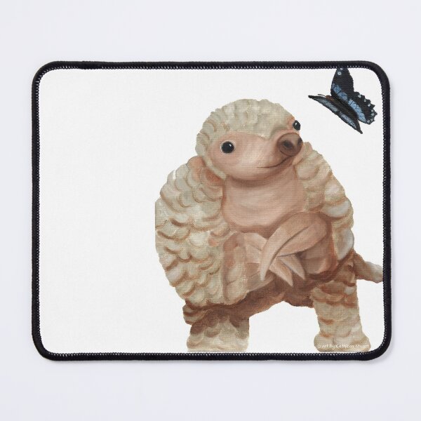 Item preview, Pangolin and Butterfly - Cute Oil Painting designed and sold by Art by Kathleen Stuart.