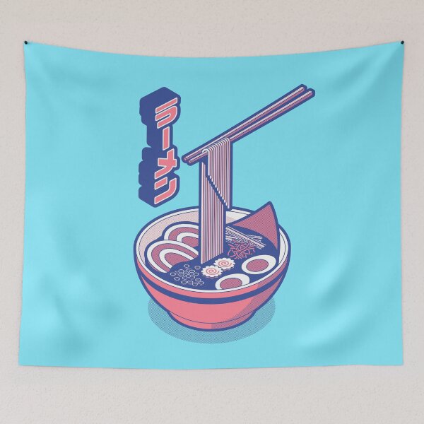 Item preview, Ramen Isometric - Sky Coral designed and sold by VoodooCircus.