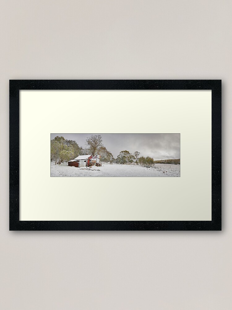 Alternate view of Kellys Hut, Alpine National Park, Victoria, Australia Framed Art Print