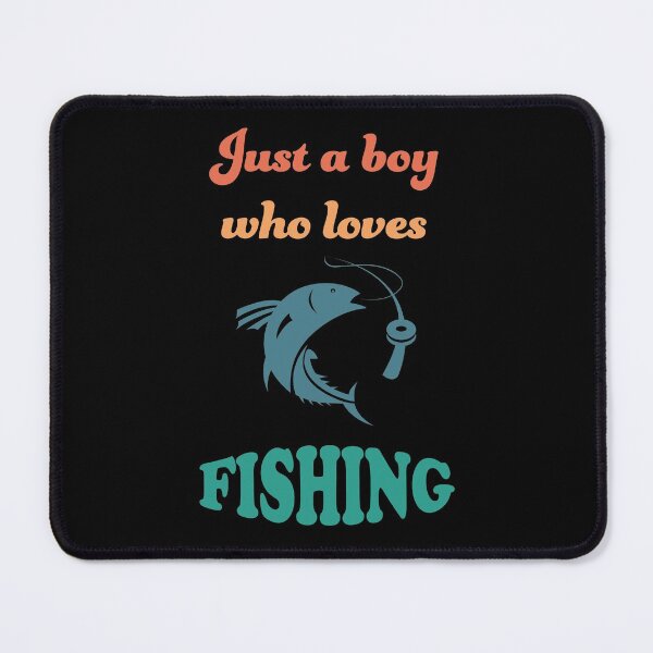 Item preview, Just A Boy Who Loves Fishing Vintage Colors designed and sold by geminivibe.