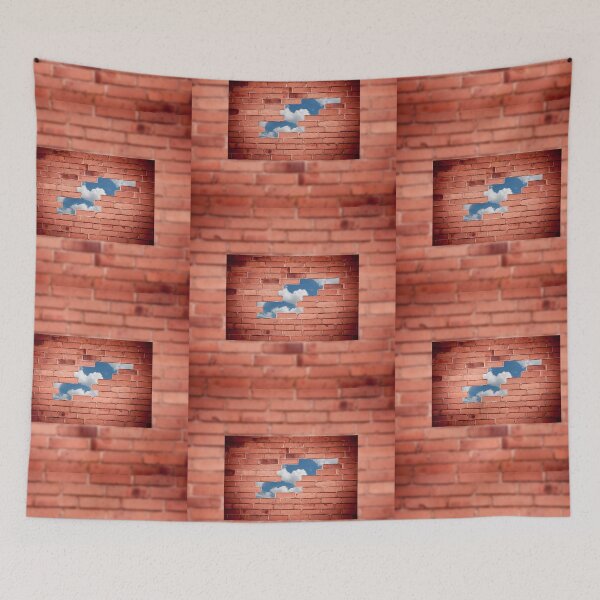 Item preview, Red bricks broken wall designed and sold by Arletta Cwalina.