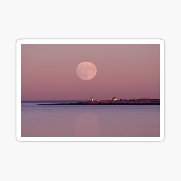 Full moon lighthouse Sticker