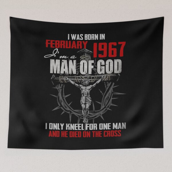 Item preview, 1967_FEBRUARY GUY I'M A MAN OF GOD I ONLY KNEEL FOR ONE MAN AND HE DIED ON THE CROSS designed and sold by PrimitiveTriba.
