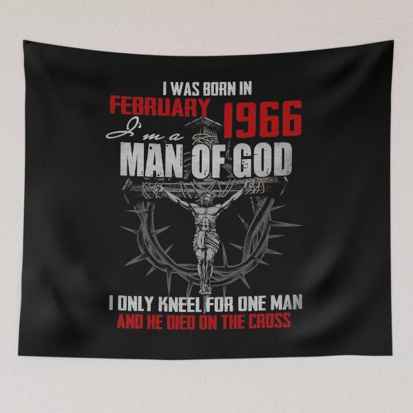 Item preview, 1966_FEBRUARY GUY I'M A MAN OF GOD I ONLY KNEEL FOR ONE MAN AND HE DIED ON THE CROSS designed and sold by PrimitiveTriba.