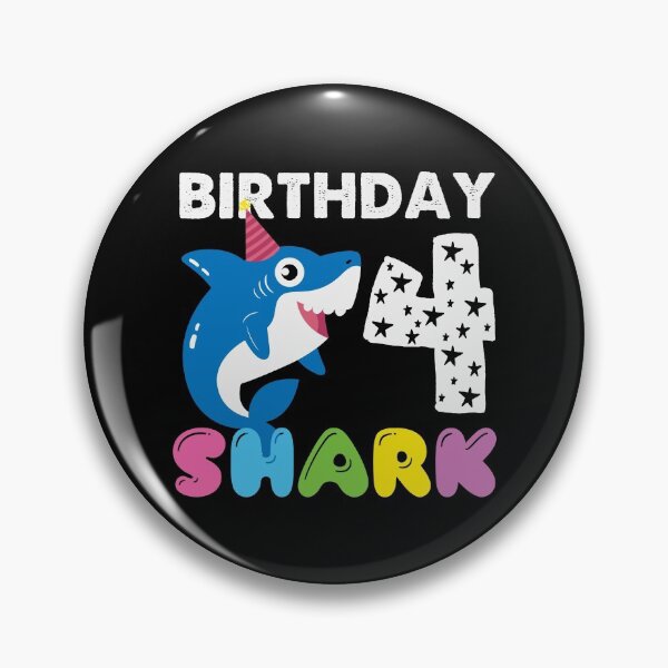 Item preview, 4th Year Birthday Shark designed and sold by DAFIN.