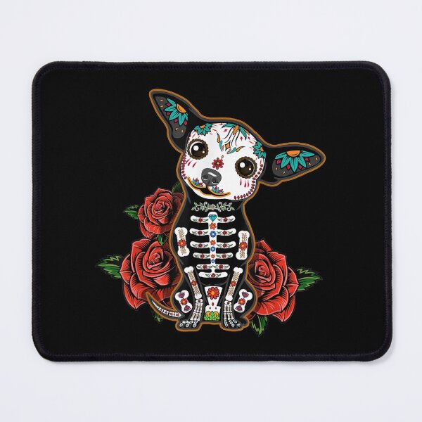 Item preview, Chihuahua dia de los muertos day of the dead Dog sugar skull designed and sold by Gabeshaffer.