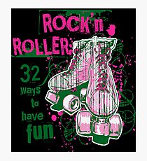 ROCKN ROLLER WAY TO HAVE FUN Cute Soft Screen Printed Summer Graphic Gift Tshirt Photographic Print