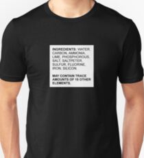 Ingredients of a Human Unisex T-Shirt