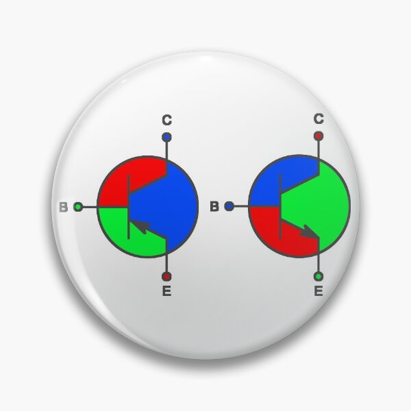 Item preview, Colorful NPN and PNP Transistor Circuit Symbol designed and sold by EngineersArt.