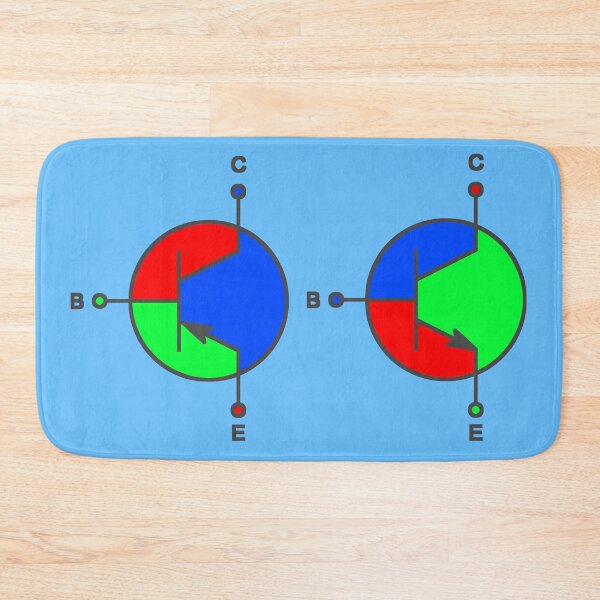 Item preview, Colorful NPN and PNP Transistor Circuit Symbol designed and sold by EngineersArt.