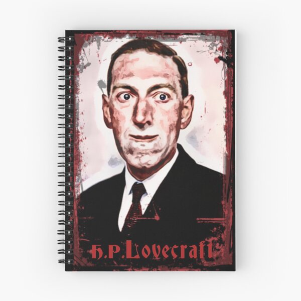 Item preview, Smiling H. P. Lovecraft grunge style portrait designed and sold by Zanimations.