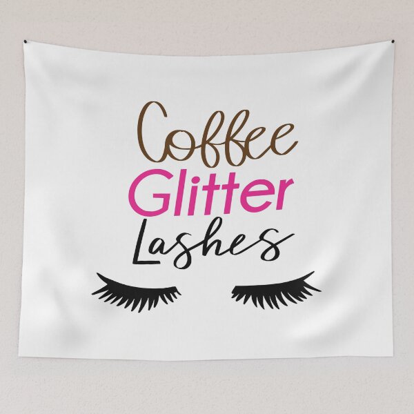 Aperçu de l'œuvre Coffee, Glitter, Lashes. créée et vendue par AshleysBazaar.