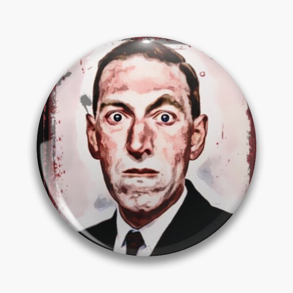 Item preview, Amazed H. P. Lovecraft grungestyle portrait designed and sold by Zanimations.