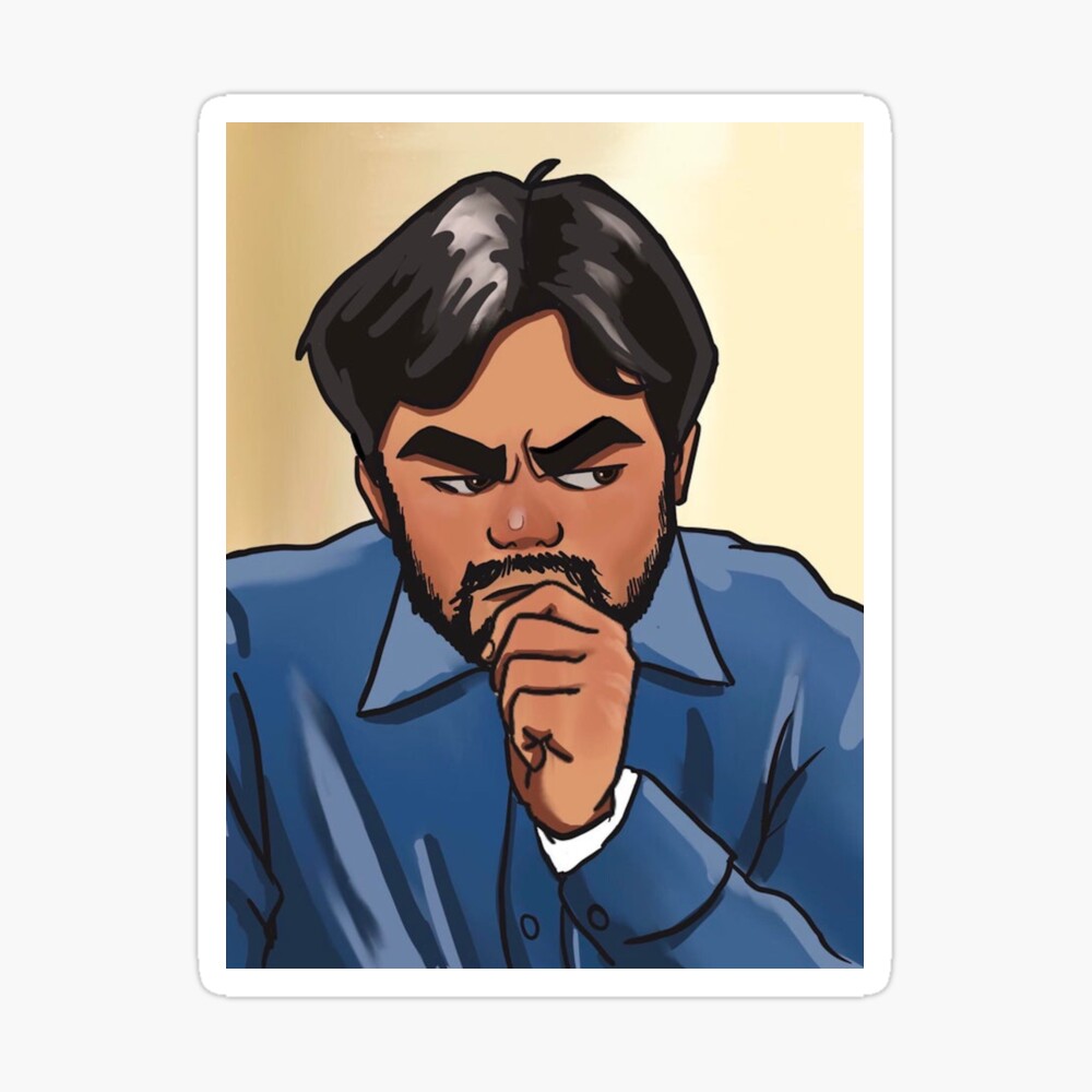 Hikaru Nakamura Thinking Fan Art Poster for Sale by GambitChess