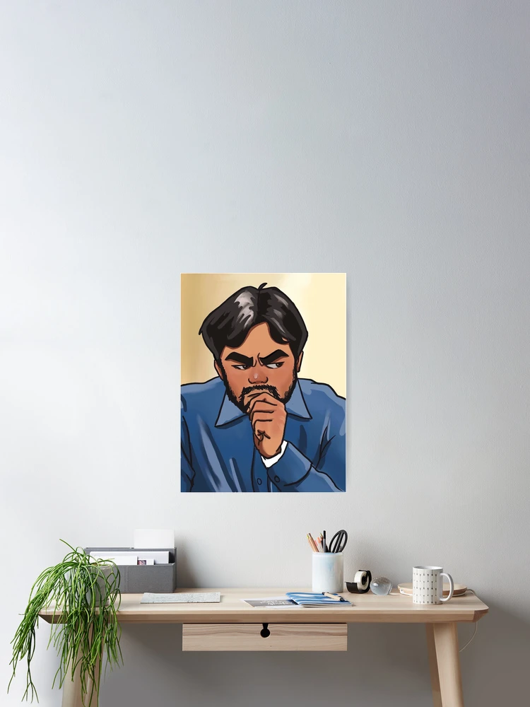 Hikaru Nakamura Cartoon Photographic Print for Sale by GambitChess