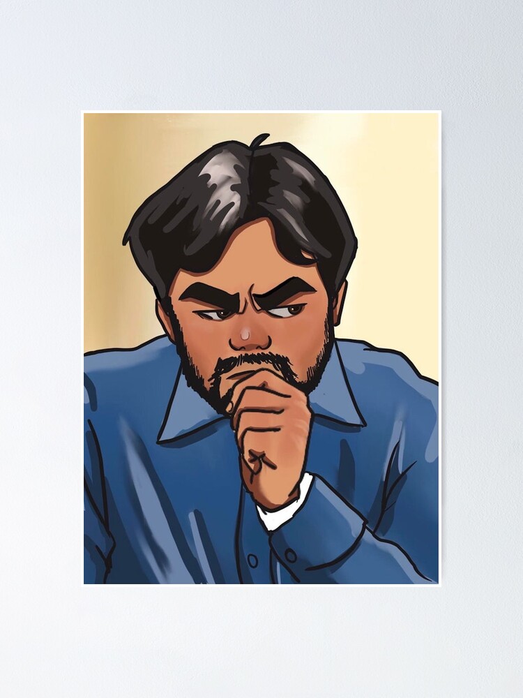 Hikaru Nakamura Thinking Fan Art Poster for Sale by GambitChess