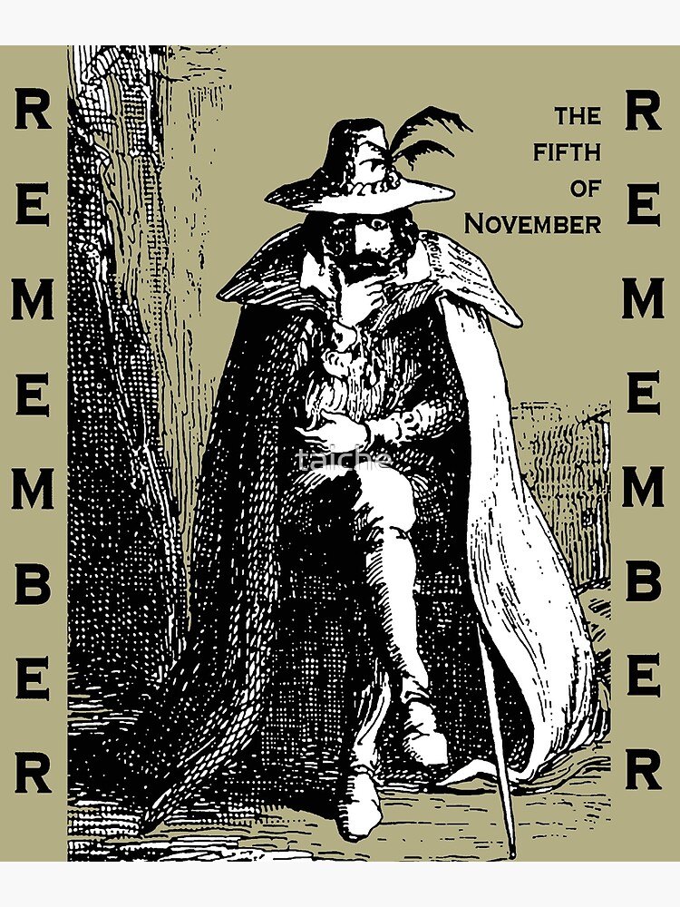 Remember Remember Guy Fawkes Day Vintage Illustration