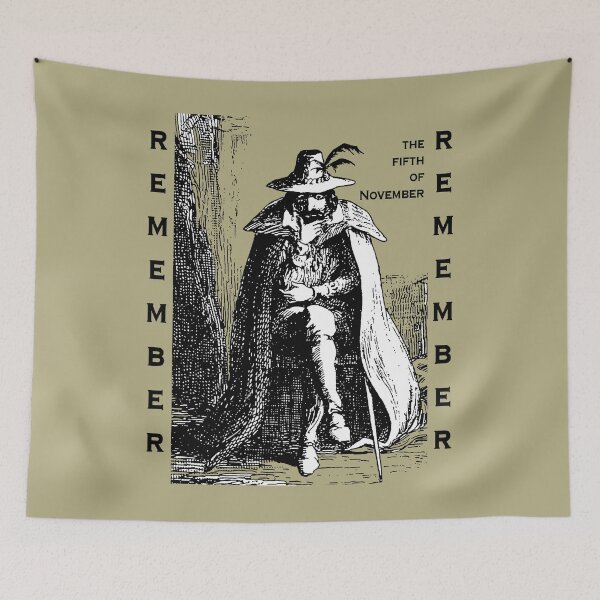 Item preview, Remember Remember Guy Fawkes Day Vintage Illustration designed and sold by taiche.