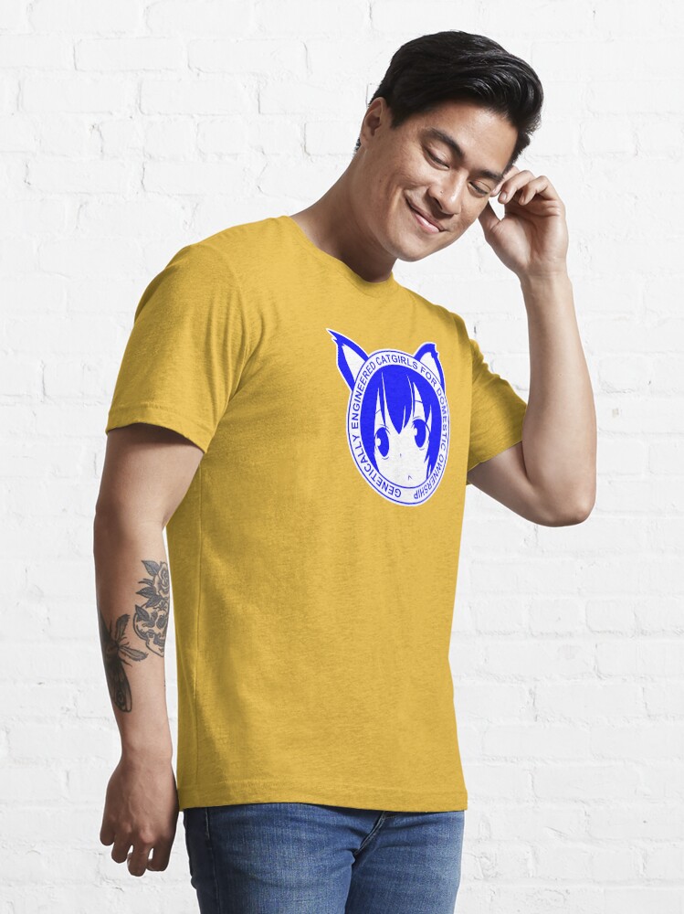 Genetically Engineered Catgirls For Domestic Ownership! T Shirt DIY Cotton  Big Size S-6xl Cat Girl Catgirl Cute Blue Ears Cat - AliExpress