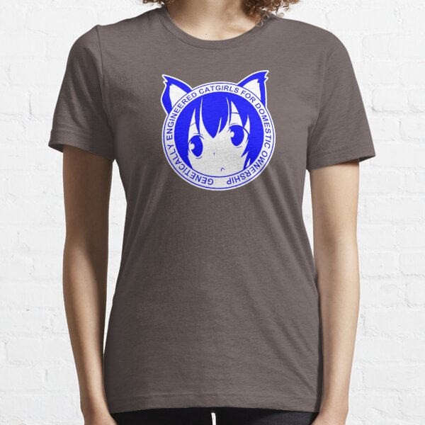 Genetically Engineered Catgirls For Domestic Ownership! T Shirt Diy Cotton  Big Size S-6xl Cat Girl Catgirl Cute Blue Ears Cat - T-shirts - AliExpress