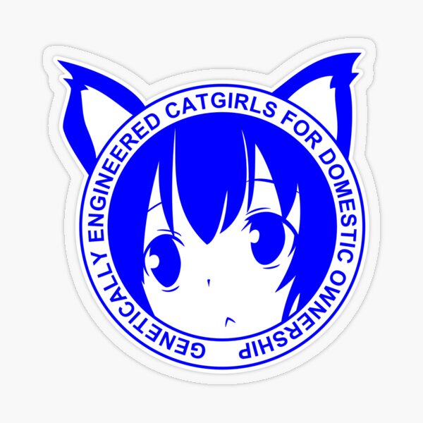 Genetically Engineered Catgirls For Domestic Ownership! T Shirt DIY Cotton  Big Size S-6xl Cat Girl Catgirl Cute Blue Ears Cat - AliExpress