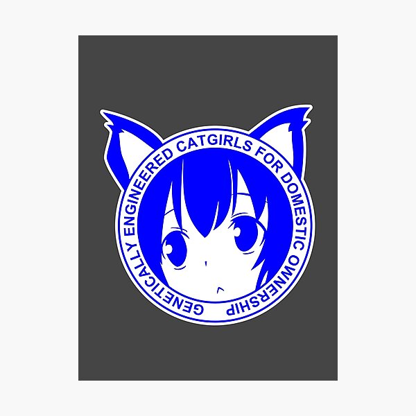 Genetically-Engineered-Catgirls-for-Domestic-Ownership!-(Black)-Mask  Sticker for Sale by Theav165kps