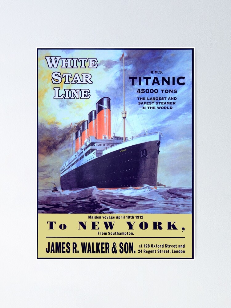 Vintage poster for White Star Liner Titanic