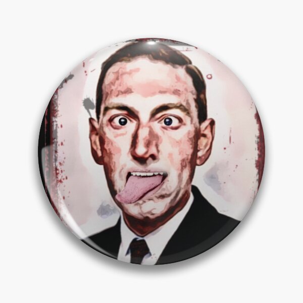 Item preview, Mad H. P. Lovecraft sticking out his tongue, grungestyle portrait designed and sold by Zanimations.