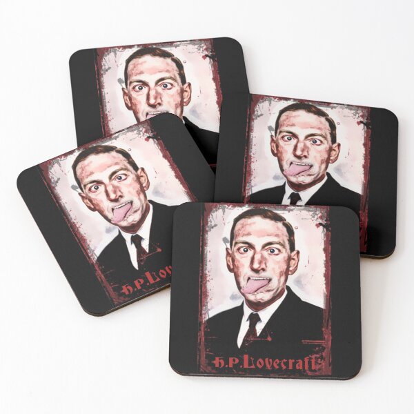 Item preview, Mad H. P. Lovecraft sticking out his tongue, grungestyle portrait designed and sold by Zanimations.