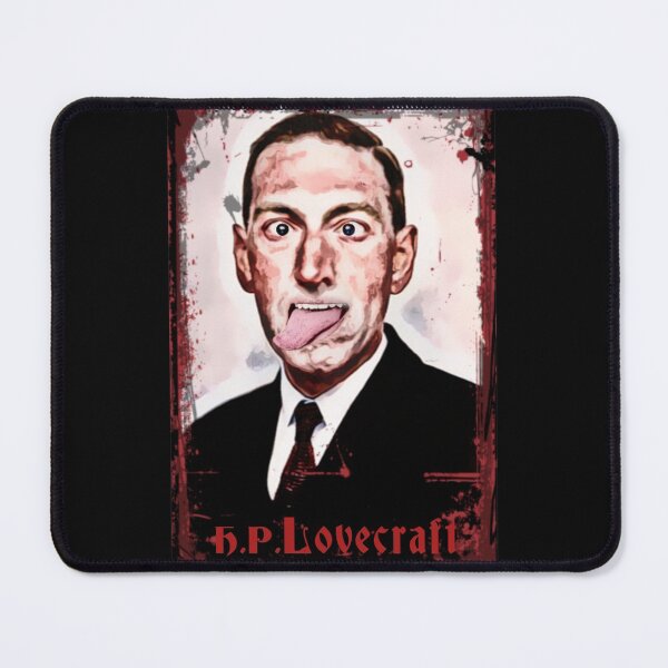 Item preview, Mad H. P. Lovecraft sticking out his tongue, grungestyle portrait designed and sold by Zanimations.