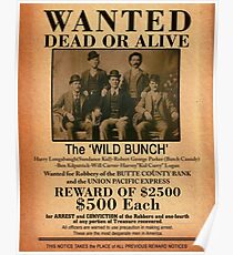 The Wild Bunch Wanted Poster Poster