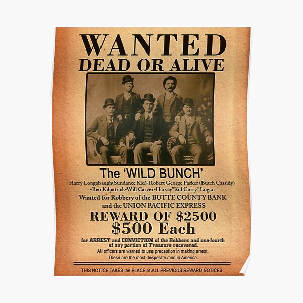 The Wild Bunch Wanted Poster Poster