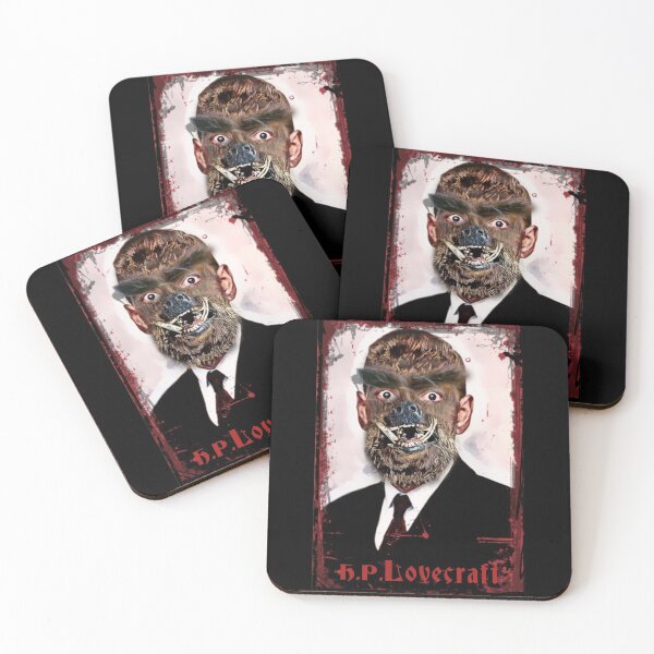 Item preview, Cannibalistic beastman H. P. Lovecraft grungestyle portrait designed and sold by Zanimations.